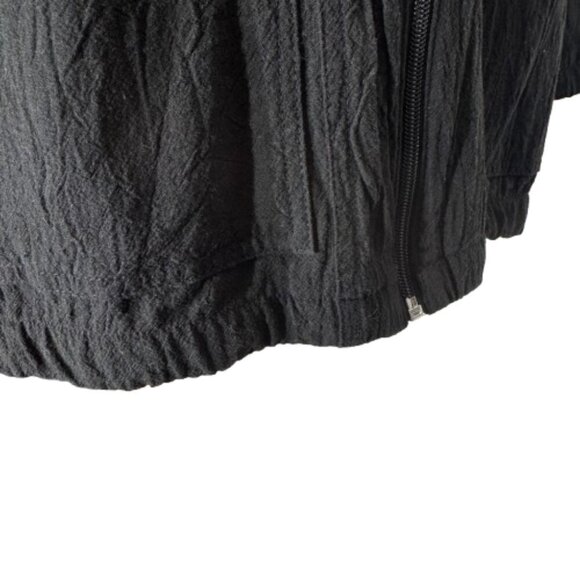 Women's Sportelle Black Lightweight Hooded Zipper Jacket Size Medium - Picture 5 of 9